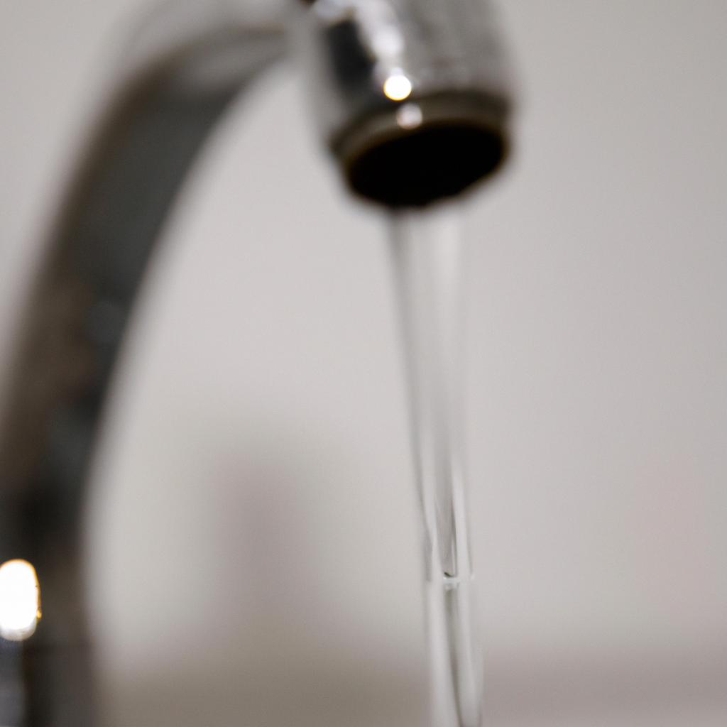 Gros plan sur un robinet d'eau avec un filet d'eau très faible, illustrant un problème de basse pression d'eau à Le Creusot (71200).