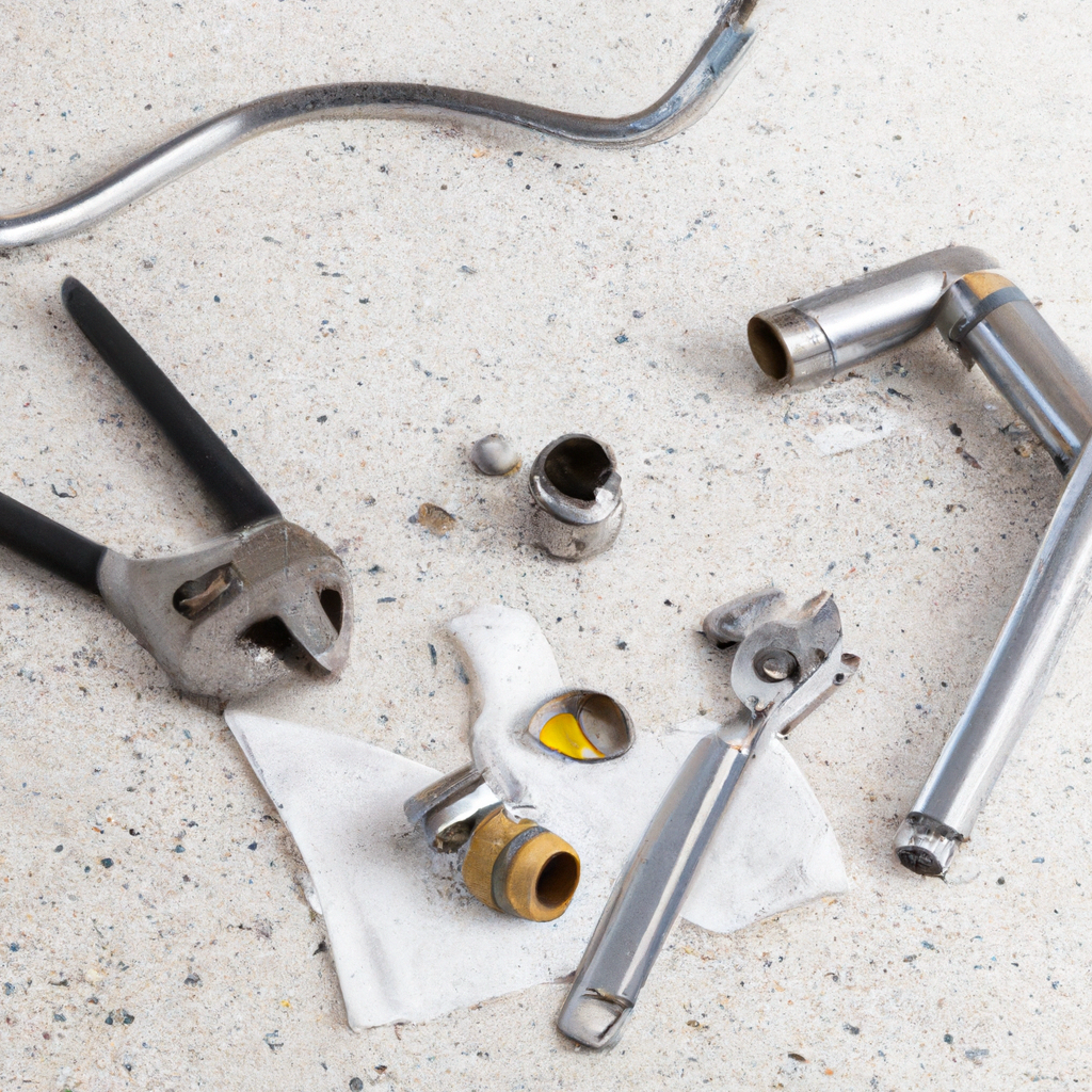 Gros plan sur un plombier professionnel démontant un robinet de cuisine, révélant des joints usés, avec des outils posés sur le comptoir.